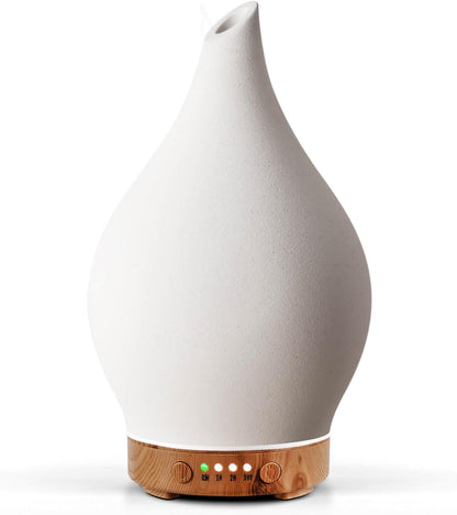 Porseme Oil Diffuser 3D Glass Aromatherapy Ultrasonic Humidifier, Air Refresh Auto Shut-Off, Timer Setting, BPA Free for Home Hotel Yoga Leisure SPA Gift 150ml Last 6H - Colors A