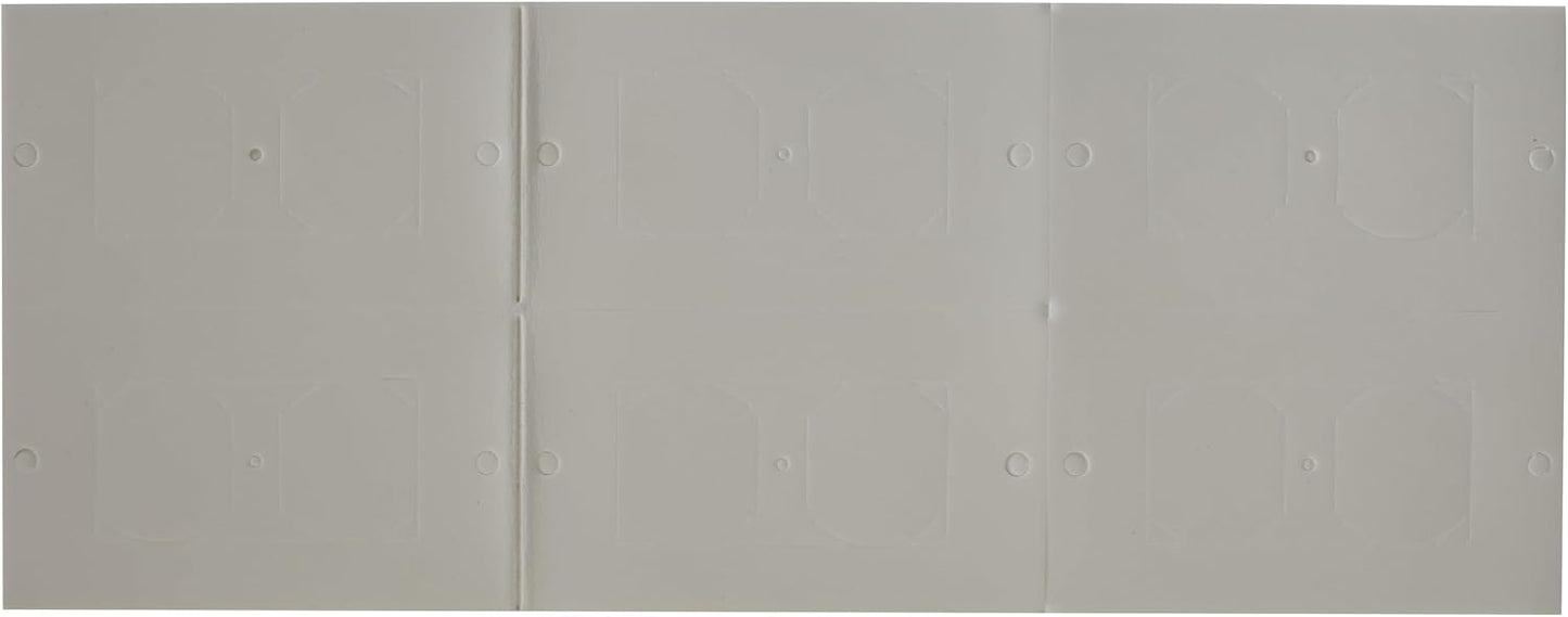 MD Building Outlet Sealers for Standard & GFCI Outlets, White, 6pk | Dual-Purpose Insulation, Draft Blocking Gasket, Energy Saving, Indoor Outdoor Use, Fits Standard Plates