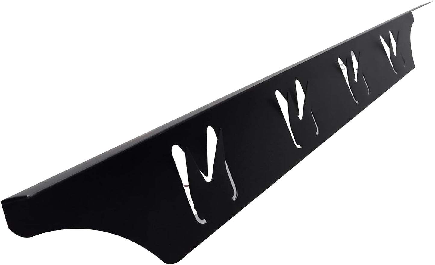 Black Stove Gap Cover Range Gap Filler, Counter Trim Kit Between Stove and Counter, Aluminum Don't Melt Like Silicone, For 1/32” to 5/8” Gap, Adjustable Length 23” to 25.4”, Left and Right 2 PCS