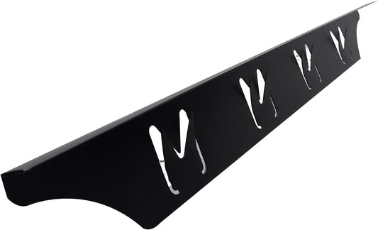 Black Stove Gap Cover Range Gap Filler, Counter Trim Kit Between Stove and Counter, Aluminum Don't Melt Like Silicone, For 1/32” to 5/8” Gap, Adjustable Length 23” to 25.4”, Left and Right 2 PCS