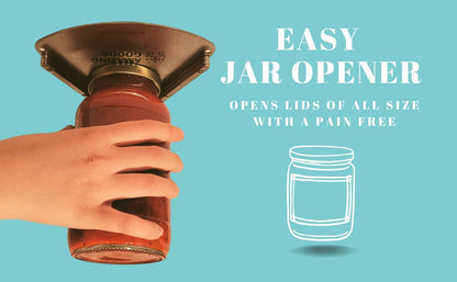 Stainless Steel Under Cabinet Jar Opener for Kitchen - Perfect Tool for Opening Jars, Lids, and Water Bottle Caps - Perfect Gifts For Mom's and Seniors with Arthritis - Unique Kitchen Gadgets