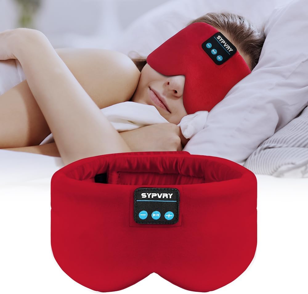 Sleep Mask Bluetooth 5.4 Headphones Soft Wireless Headband Eye Mask Blackout with Microphone (Emerald)