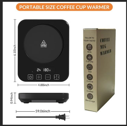 Coffee Mug Warmer, Cup Warmer with Auto Shut Off, Fast Bottle Warmers for All Bottles，3 Temp Settings, Multifunctional Bottle Warmer for Coffee, Beverage, Milk, Tea, Coffee Warmer Plate,Black