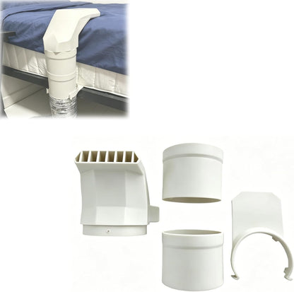 Bed Cooling Fan Under Sheets DIY Bed Cooling System, 4 Inch Dryer ducting Hose to Connect a Fan to a Nozzle with Adjustable Mattress Clip, Under Sheet Bed Fan Airflow Adapter