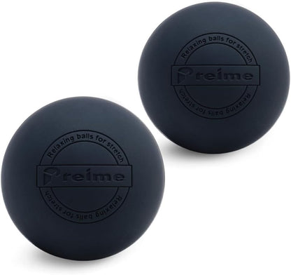 Massage Lacrosse Balls for Myofascial Release, Trigger Point Therapy,Manual Massage Balls, Muscle Knots, and Yoga Deep Tissue Massage. Set of 2 Firm Balls (Ivory and Off-White)