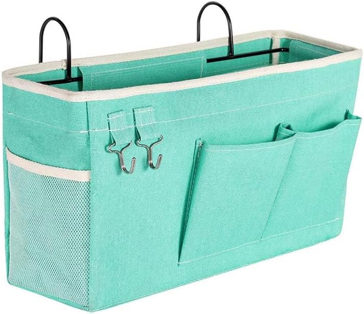 Bunk Bed Organizer, Bedside Caddy Hanging Bed Organizer Storage Bag With Pockets, for College Dorm Rooms Bed, Hospital Bed, Baby Bed Rails,Fishing Chair 14.2 * 4.5 * 7.7inch,Flower