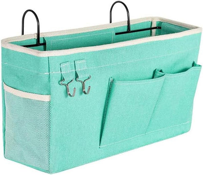 Bunk Bed Organizer, Bedside Caddy Hanging Bed Organizer Storage Bag With Pockets, for College Dorm Rooms Bed, Hospital Bed, Baby Bed Rails,Fishing Chair 14.2 * 4.5 * 7.7inch,Flower