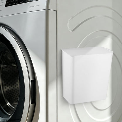 Picowe 2 Pack Magnetic Lint Bin for Dryer, 6X5 Inch Flip Top Lint Collector with Long Brush for Laundry Room, Strong Magnetic Trash Can for Dryer Lint, Wall Mount Lint Holder (White)
