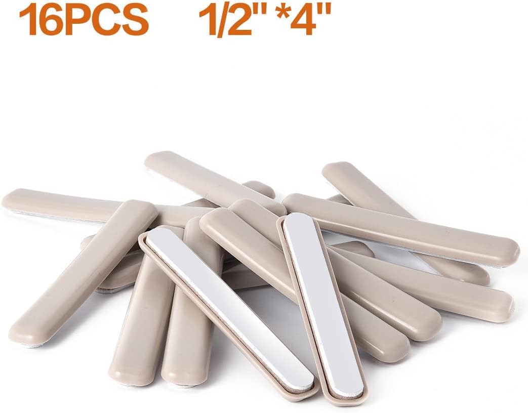 Ezprotekt Large Furniture Sliders for Carpet and Hardwood Floors, 8 Pack 9-1/2" x 5-3/4" Reusable Oval Heavy Duty Furniture Moving Pads, 4 Pcs Hard Floor Felt Sliders+4 Pcs Carpet Sliders (Beige)