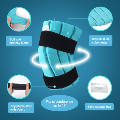 Neck Ice Pack Wrap for Cervical Pain, 2 Hours Long Lasting Cold | Ice Pack for Neck Shoulders Cooling, FSA Eligible, Flexible Cold Pack for Hot Weather, Hot Flashes, Surgery, Swelling