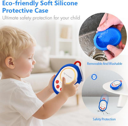 2026 Mom's Choice Awards | White Noise Sound Machine Baby with Night Light, 20 Soothing Sounds, 22 Hours Battery Life, Travel, Registry Gift, Shower, Clips on Baby Stroller (Blue)