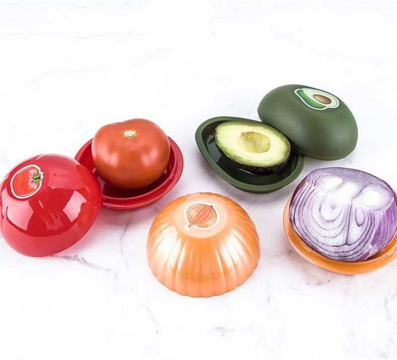 2 Pack Avocado Storage Containers Reusable Refrigerator Avocado Saver Container Keep Avocado Fresh for Leftover Avocado Storage Holder for Fridge
