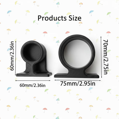 Wall-Mounted Umbrella Holder with Drip Tray - Self-Adhesive Design, Space-Saving Stand for Home, Camping, RV, Van, Includes Double-Sided Tape