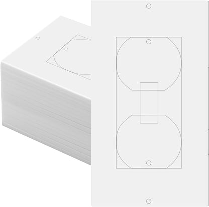 50 Pack Outlet Gasket, 4.21x2.44 Inch EVA Draft Stopper Insulation | Fits Duplex Toggle Rocker Plates, Safe Odorless EVA, 2-Minute Peel-Stick, Winter Draft Summer Cool