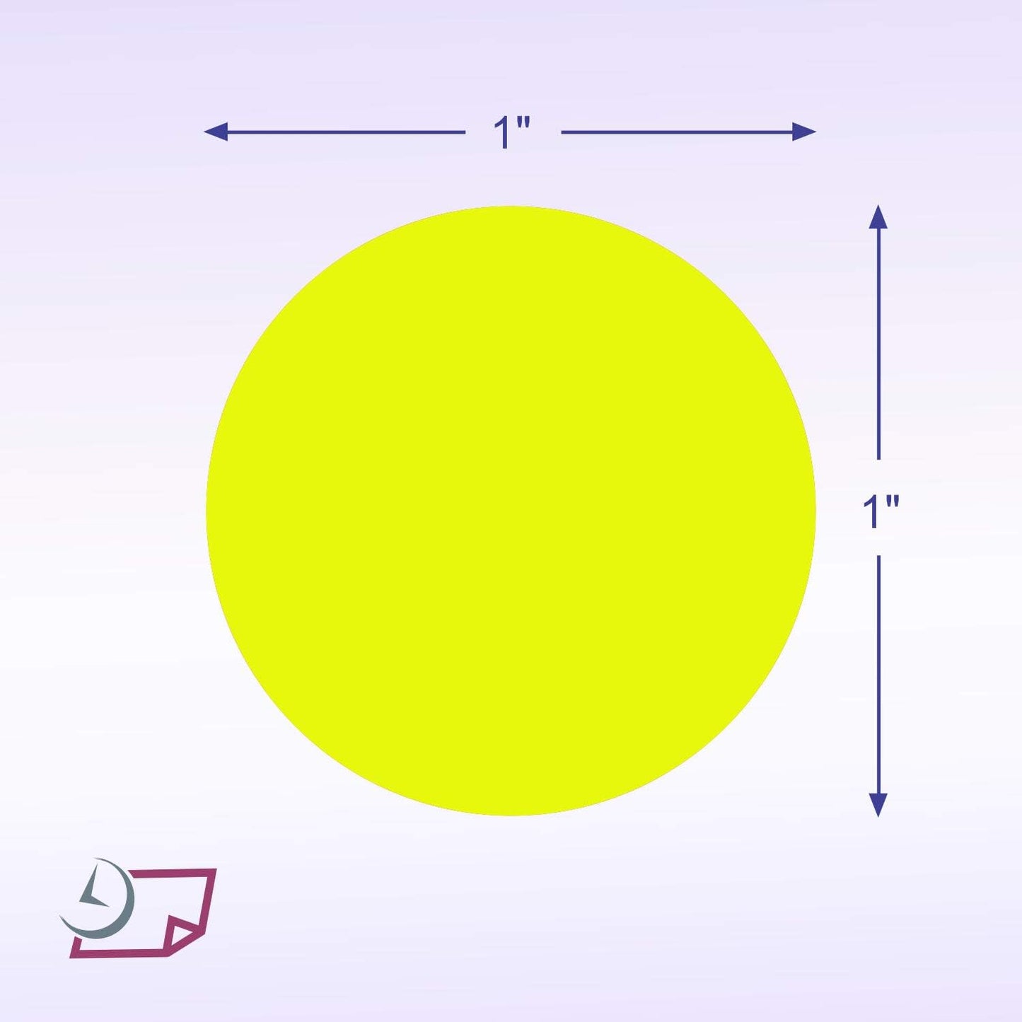 Blank Color Coding Stickers, Writable Surface â€“ 500 Permanent Labels per Roll (Yellow Fluorescent, 1.5" Circle)