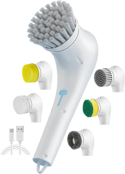 Electric Scrubber Ergonomic Electric Multifunctional Effective | Dish Cleaning Brush Electric for Range Hood, Pot, Pan