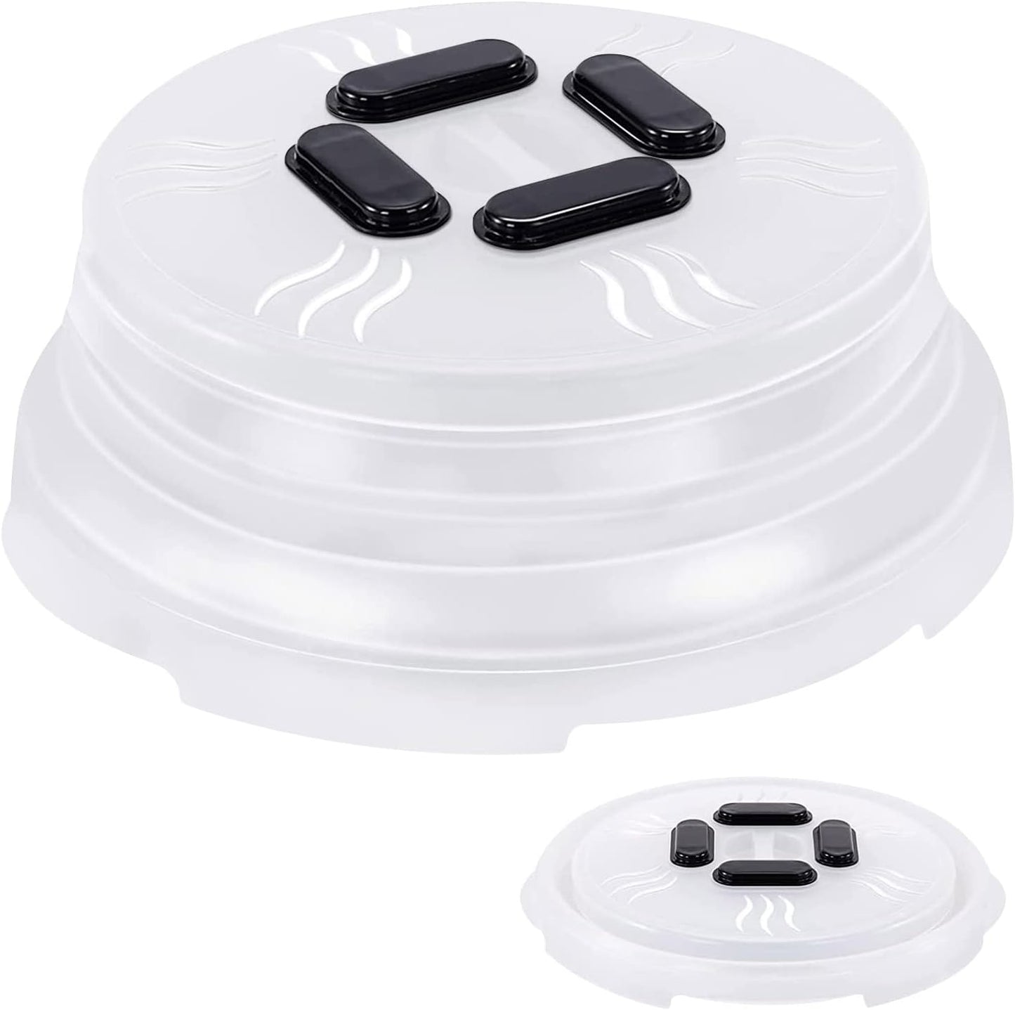 HOVER COVER Magnetic Microwave Splatter Cover - 10" Collapsible - Graphite | BPA-Free Lid, Vented Plate Guard with Steam Vents, Anti-Splash Microwave Lid, Dishwasher Safe, Space-Saving Magnetic Storage