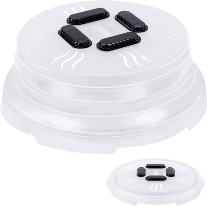 HOVER COVER Magnetic Microwave Splatter Cover - 10" Collapsible - Graphite | BPA-Free Lid, Vented Plate Guard with Steam Vents, Anti-Splash Microwave Lid, Dishwasher Safe, Space-Saving Magnetic Storage