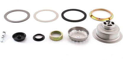 3-1/2 Inch Kitchen Sink Drain Assembly with Strainer Basket/Drain Stopper, All Stainless Steel Sink Drain Kit Durable and Rustproof