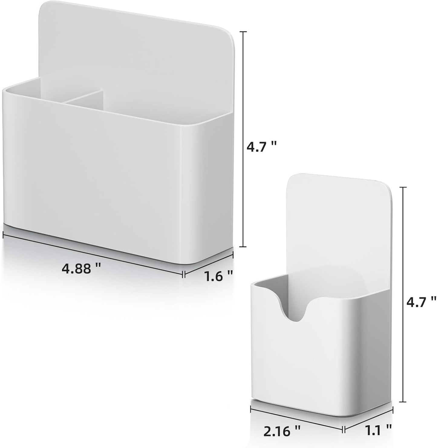 Marbrasse Magnetic Dry Erase Marker Holder,Pen and Eraser Holder for Whiteboard，Magnet Pencil Cup Utility Storage Organizer for Office, Refrigerator, Locker and Metal Cabinets (2 Pack)
