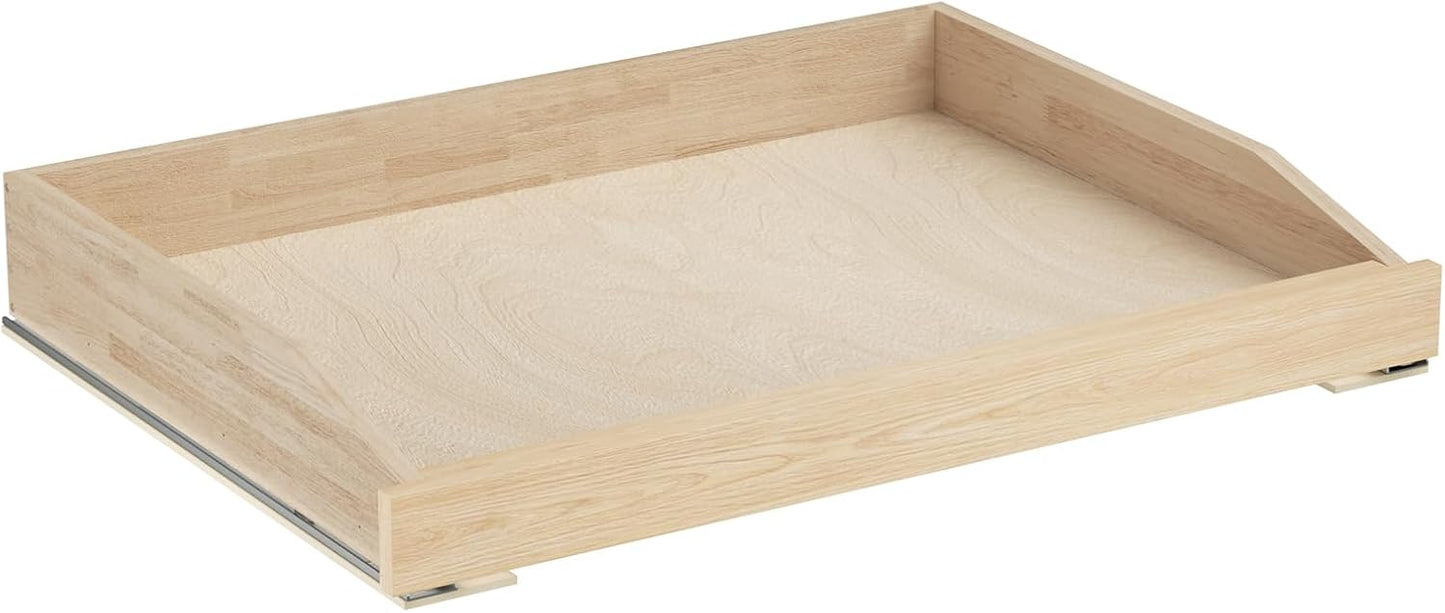 LOVMOR Single Pull Out Cabinet Organizer 28½”W x 21”D, Soft Close Slide Out Drawer Storage Shelves for Kitchen, Wood Cabinet Shelf Pull-Out Organizer Storage for Base Cabinets
