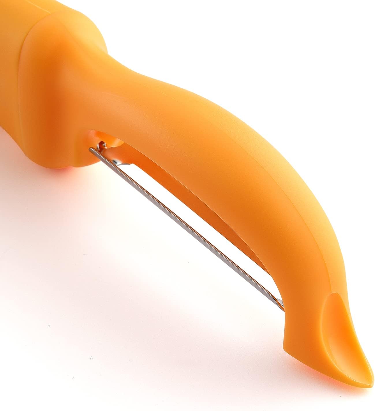 Spring Chef Swivel Potato Peeler for Kitchen w/ Soft Grip Handle, Mango | Premium Vegetable Peeler w/ Sharp Stainless Steel Blades, Multifunctional Food Peeler for Apple, Carrot, Cucumber, Fruit