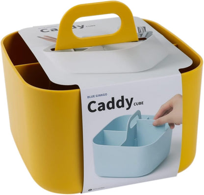 BLUE GINKGO Stackable Organizer Caddy, Rectangle, White, Made in Korea | Portable. Adjustable. Home, Office & School Storage.