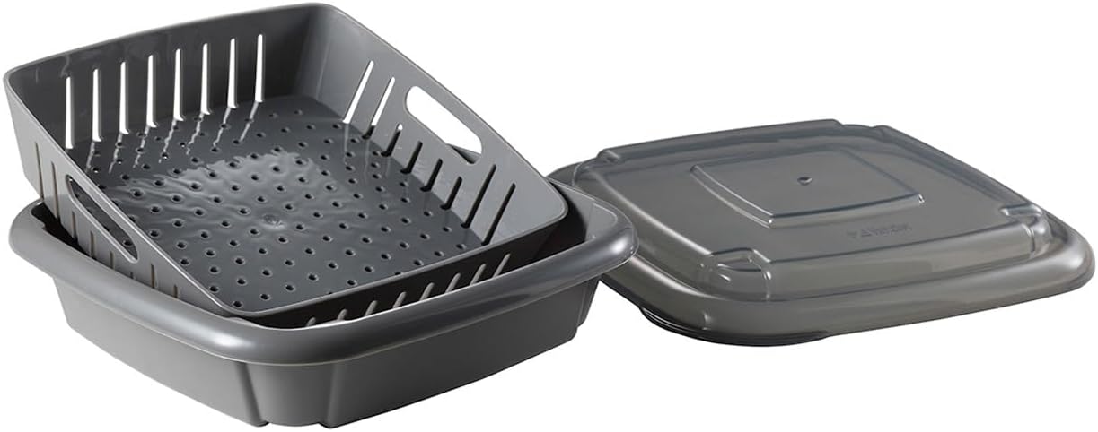 Hutzler 3-in-1 Bitty Box Berry Keeper, Berry Colander & Saver Container, 9oz / 1 Cup Capacity, Blue
