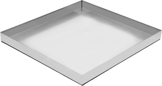 Upgraded 30" x 28"×2.5" 304 Stainless Steel Washing Machine Drip Pan | Heavy Duty Washer Drip Tray with Anti-slip Bottom Pad-Free with this Multi-Purpose Washer Drip Pan