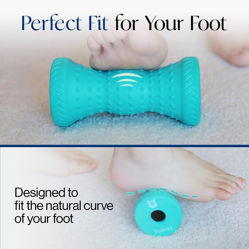 Tumaz Foot Roller & Massage Ball 3-in-1 Set | Foot Roller, Spiky & Lacrosse Balls | Ergonomic Design | Deep Tissue Massage | Foot Relaxation & Recovery