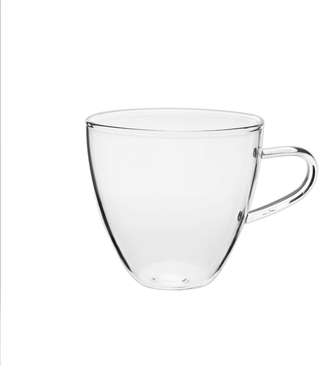 Glass Filtering Tea Maker Teapot with a Warmer and 6 Double-walled Tea Cups Set (Heating base, Standard)