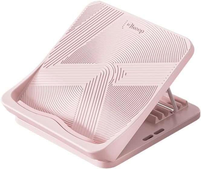 Keep Compact Slant Board for Calf Stretching, 5-Level Adjustable ABS Incline Board, Portable Foot Stretcher for Ankle Mobility, Yoga & Home Fitness, Women Teens Beginners