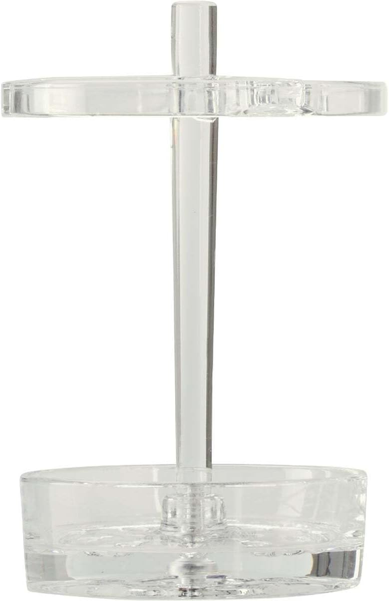 iDesign Toothbrush Holder, Clear | For Normal to Large Toothbrushes, Fits Spin Brushes, Holds Toothpaste