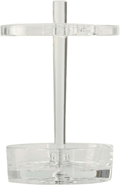 iDesign Toothbrush Holder, Clear | For Normal to Large Toothbrushes, Fits Spin Brushes, Holds Toothpaste