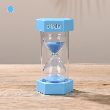 Colorful Sand Timers, Hourglass Sand Timers 5 Min Sandglass Timer with Protective Cover for Toothbrush Timer Games Classroom Home Office Cooking(Blue+5Min)