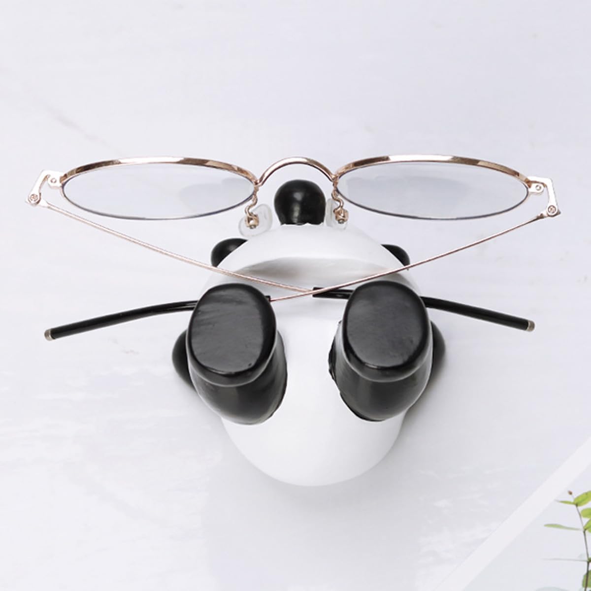 Cute Panda Glasses Display Stand for Nightstand, Funny Decorative Eyeglass Sunglass Holder, Home Office Desk Decoration (Handstand Panda)