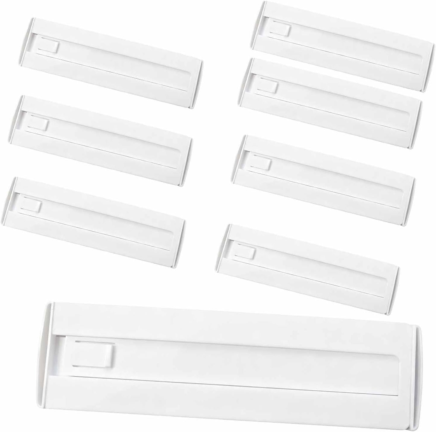 4 Pcs Drawer Dividers for Clothes,3.15" High 11.34"-19.69" clear | Adjustable Expandable Dresser Drawer Organizer, Clear Plastic Separators for Dresser, Baby Clothing
