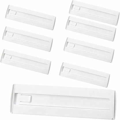 4 Pcs Drawer Dividers for Clothes,3.15" High 11.34"-19.69" clear | Adjustable Expandable Dresser Drawer Organizer, Clear Plastic Separators for Dresser, Baby Clothing