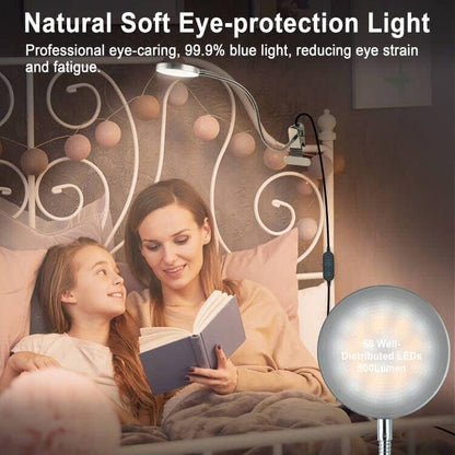LiFMIRA Bed Lamp Clip on Light 8W 66 LED Reading Light for Bed White