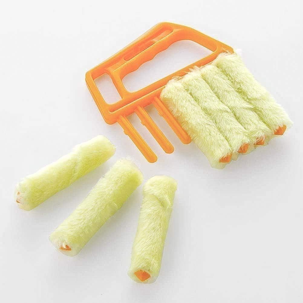 Blind Cleaner Tool, Mini Blind Duster Clean Brush, Dust Venetian Brush, Yellow S29