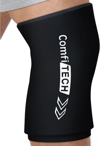 ComfiTECH Reusable Knee Ice Pack Wrap, Flexible Cold Gel Pack Sleeve, M