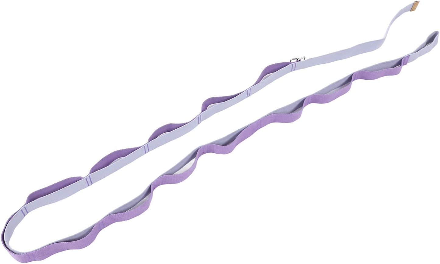 Yoga Stretching Strap, Fitness Stretch Belt with Fixed Door Anchor Loop, 10.2 ft 600D Oxford Cloth Leg Stretcher for Yoga, Gymnastics, Dance, Physical Therapy