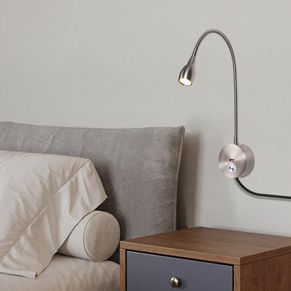LED Reading Lamp 3W Warm White 3000K for Reading Books Black Plug Cord 2PCS (RS032)