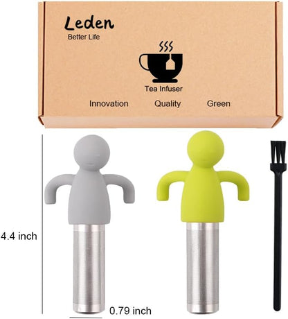Leden Tea Infuser for Loose Leaf Tea Extra Fine Mesh Tea Steeper Gray