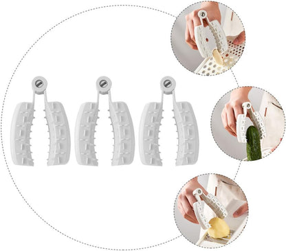 FOMIYES 3pcs Finger Protective Shields for Vegetable Cutting, Grater Finger Guard Safety Protectors, Hand Guards for Kitchen Chopping and Slicing Tasks