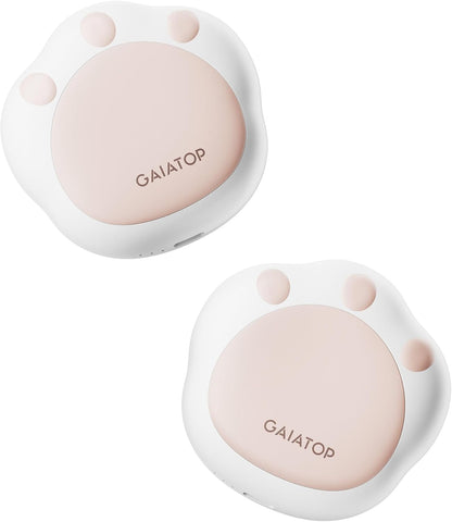 Gaiatop Hand Warmers Rechargeable, 2 Pack Pocket Warmer Cute Cat Paw | Magnetic, 3 Levels, Reusable Portable Electric Heater, Travel Essentials, Stocking Stuffers, Gifts for Women, Men, Cat Lover