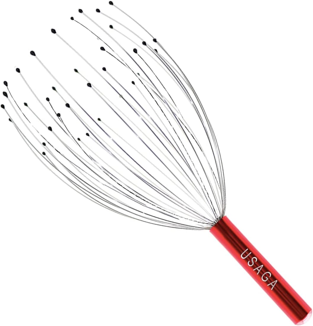 USAGA 36 Fingers Head Massager Scalp Massager Head Scratcher (Black)