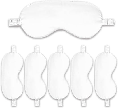 6PACK Silk Sleep Mask Satin Eye Masks Blackout Silky Eyeshade Cover Soft Blindfold Eyeshades for Women Sleeping Travel Gift