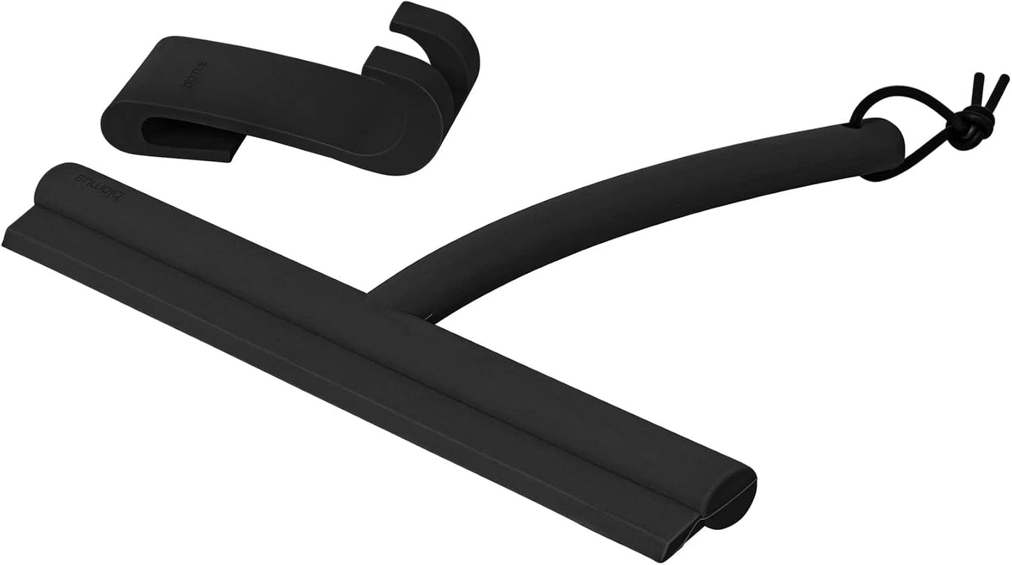blomus VIPO 69202 Shower Squeegee with Holder, 24 cm Wide, Silicone Squeegee for Shower, Bathroom, Window Squeegee, Windscreen Squeegee, Micro Chip