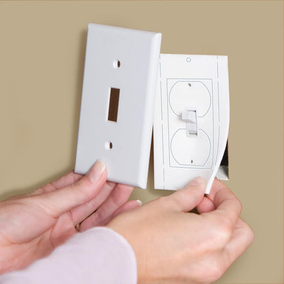Duck Brand Wall Socket Sealers, 2-1/2 in. x 4.31 in. (White) / 12-Pack